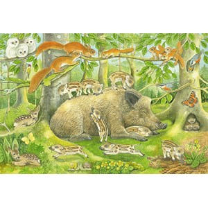 Schmidt Spiele (56222) - "Tierfamilien" - 48 Teile Puzzle