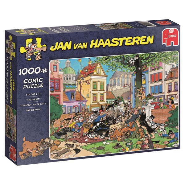 Jumbo (19056) - Jan van Haasteren: "Fang die Katze!" - 1000 Teile Puzzle