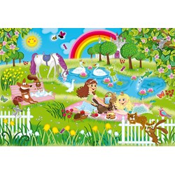 Schmidt Spiele (56225) - "Prinzessin im Schlossgarten" - 48 Teile Puzzle
