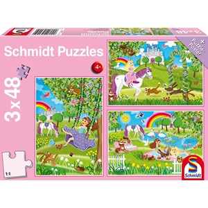Schmidt Spiele (56225) - "Prinzessin im Schlossgarten" - 48 Teile Puzzle