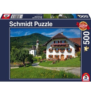 Schmidt Spiele (58273) - "Ferien am Kloster Höglwörth, Oberbayern" - 500 Teile Puzzle