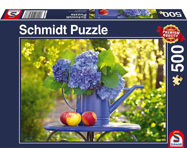 Schmidt Spiele (58283) - "Gießkanne mit Hortensie" - 500 Teile Puzzle