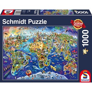 Schmidt Spiele (58288) - "Entdecke unsere Welt" - 1000 Teile Puzzle