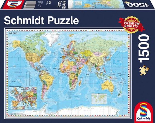 Schmidt Spiele (58289) - "Die Welt" - 1500 Teile Puzzle