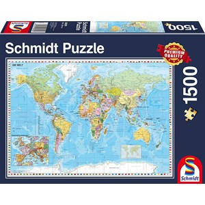 Schmidt Spiele (58289) - "Die Welt" - 1500 Teile Puzzle