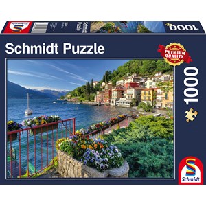 Schmidt Spiele (58303) - "Blick auf den Comer See" - 1000 Teile Puzzle