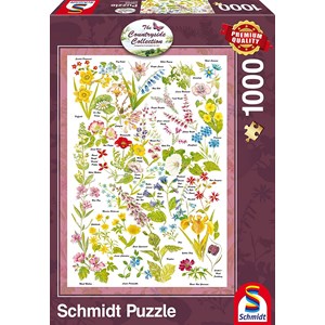 Schmidt Spiele (59566) - "Wildblumen" - 1000 Teile Puzzle