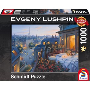 Schmidt Spiele (59562) - Eugene Lushpin: "Romantischer Abend in Paris" - 1000 Teile Puzzle
