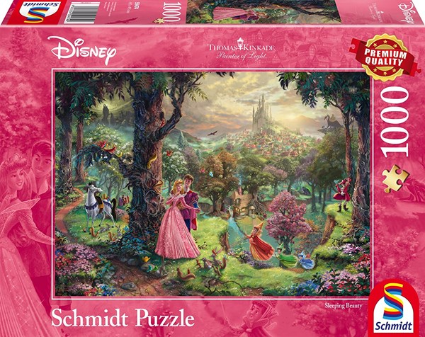 Schmidt Spiele (59474) - Thomas Kinkade: "Dornröschen" - 1000 Teile Puzzle