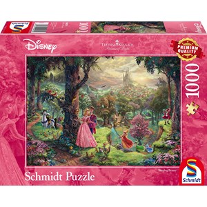 Schmidt Spiele (59474) - Thomas Kinkade: "Dornröschen" - 1000 Teile Puzzle