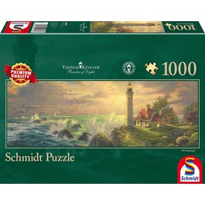 Schmidt Spiele (59477) - Thomas Kinkade: "Leuchtturm-Idylle" - 1000 Teile Puzzle