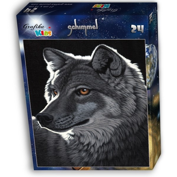 Grafika Kids (01703) - Schim Schimmel: "Night Wolf" - 24 Teile Puzzle
