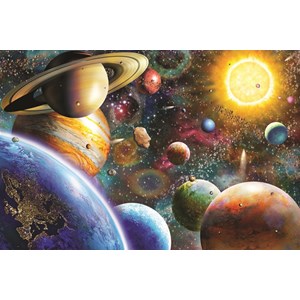 Jumbo (18586) - "Planeten im Weltall" - 1500 Teile Puzzle