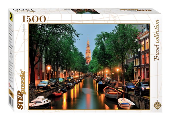 Step Puzzle (83049) - "Kanal in Amsterdam" - 1500 Teile Puzzle