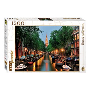 Step Puzzle (83049) - "Kanal in Amsterdam" - 1500 Teile Puzzle