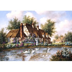 Grafika (02490) - Dennis Lewan: "Admiring The Swans" - 1000 Teile Puzzle