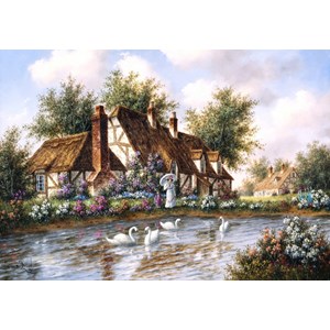 Grafika (02490) - Dennis Lewan: "Admiring The Swans" - 1000 Teile Puzzle