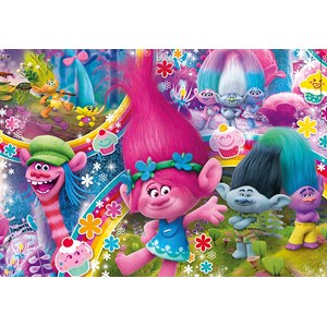 Clementoni (20144) - "Trolls, Bunte Haarpracht" - 104 Teile Puzzle