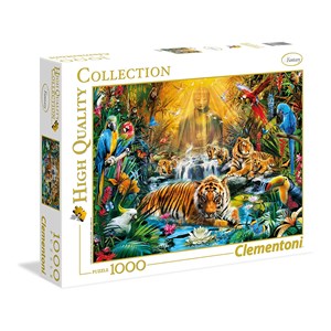 Clementoni (39380) - "Geheimnisvolle Tiger" - 1000 Teile Puzzle