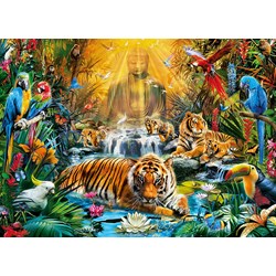 Clementoni (39380) - "Geheimnisvolle Tiger" - 1000 Teile Puzzle