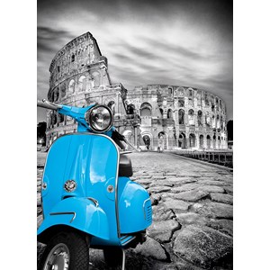 Clementoni (39399) - "Blauer Roller vor dem Kolosseum" - 1000 Teile Puzzle