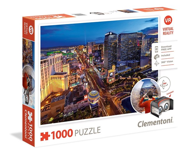Clementoni (39404) - "Blick auf Las Vegas" - 1000 Teile Puzzle