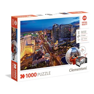 Clementoni (39404) - "Blick auf Las Vegas" - 1000 Teile Puzzle