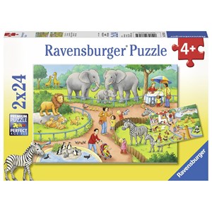 Ravensburger (07813) - "Ein Tag im Zoo" - 24 Teile Puzzle