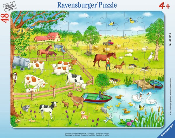 Ravensburger (06145) - "Spaziergang auf dem Land" - 48 Teile Puzzle