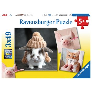 Ravensburger (08028) - "Witzige Tierportraits" - 49 Teile Puzzle