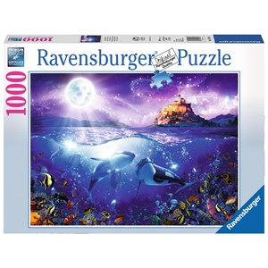 Ravensburger (19791) - "Wale im Mondschein" - 1000 Teile Puzzle