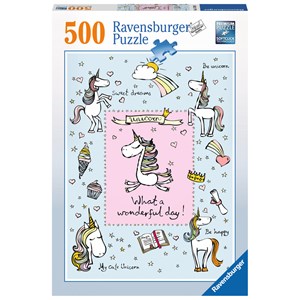 Ravensburger (14748) - "Einhornliebe" - 500 Teile Puzzle
