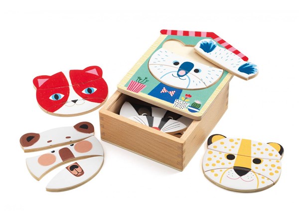 Djeco (01679) - "Face-mix" - 3 Teile Puzzle