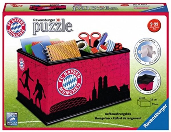 Ravensburger (11216) - "Aufbewahrungsbox, FC Bayern" - 216 Teile Puzzle
