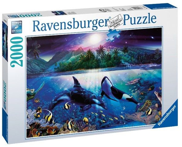 Ravensburger (16661) - "Orkas bei Nacht" - 2000 Teile Puzzle