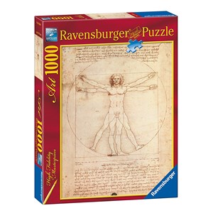 Ravensburger (15250) - Leonardo Da Vinci: "Schematische Darstellung der Proportionen" - 1000 Teile Puzzle