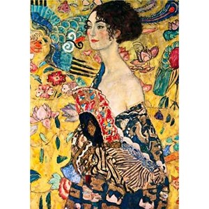 D-Toys (66923-KL03) - Gustav Klimt: "Frau mit Fächer" - 1000 Teile Puzzle