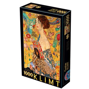 D-Toys (66923-KL03) - Gustav Klimt: "Frau mit Fächer" - 1000 Teile Puzzle