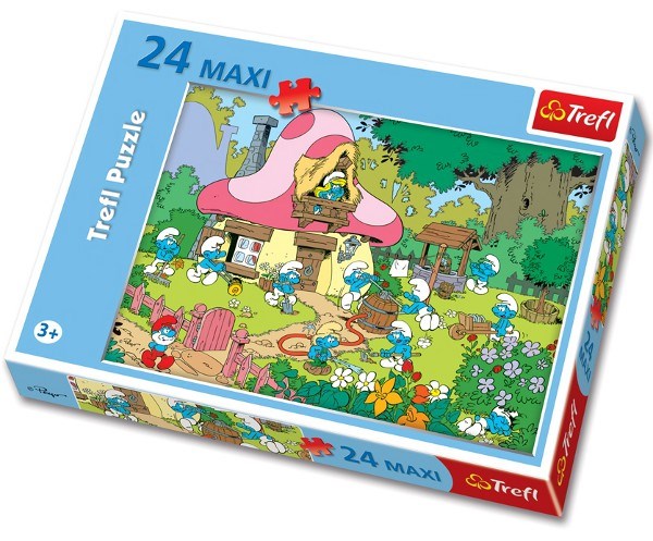 Trefl (14119) - "Smurf Village" - 24 Teile Puzzle