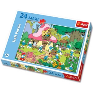 Trefl (14119) - "Smurf Village" - 24 Teile Puzzle