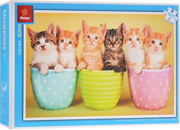 Pintoo (H1478) - "Kaffee-Katzen" - 1000 Teile Puzzle