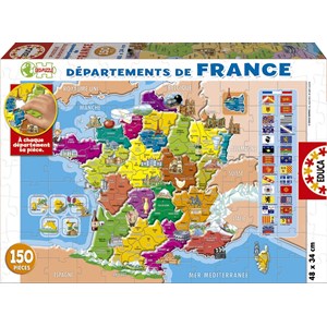 Educa (14957) - "Departments of France" - 150 Teile Puzzle