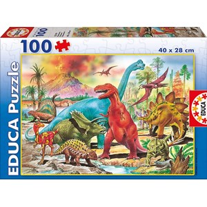 Educa (13279) - "Dinosaurier" - 100 Teile Puzzle
