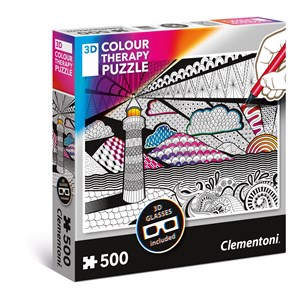 Clementoni (35052) - "Leuchtturm" - 500 Teile Puzzle