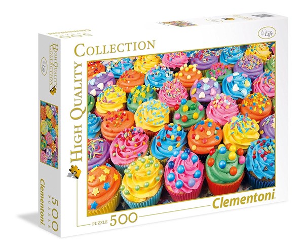 Clementoni (35057) - "Bunte Cupcakes" - 500 Teile Puzzle