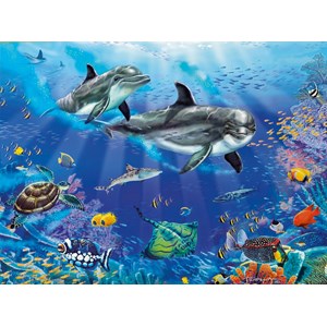 Clementoni (94051) - Christian Riese Lassen: "Dolphins" - 1000 Teile Puzzle