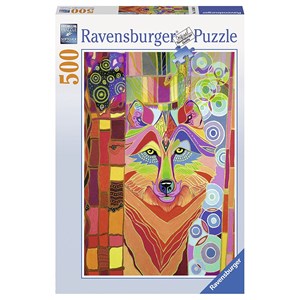 Ravensburger (14368) - "Mystic Wolf, Multi Color" - 500 Teile Puzzle