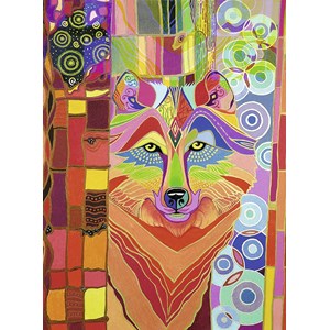 Ravensburger (14368) - "Mystic Wolf, Multi Color" - 500 Teile Puzzle