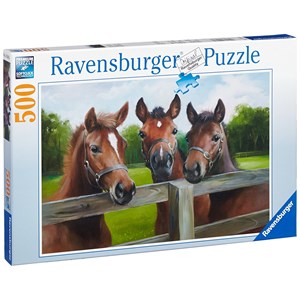 Ravensburger (14566) - "Friedliche Pferde" - 500 Teile Puzzle