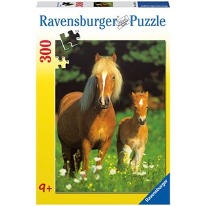 Ravensburger (13031) - "Glückliche Pferde" - 300 Teile Puzzle